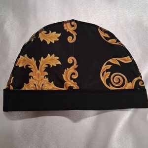 Black and Gold Patterned Cap